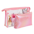 Custom Logo Travel Beauty Case Waterproof Beach Swimming Shoulder Lipstick Organizer Clear Purse Ladies Cosmetic Bag